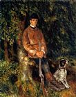 Pierre Auguste Renoir Alfred Berard And His Dog painting